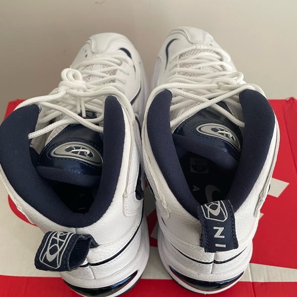 Nike Air Total Max Uptempo White and Blue Sneakers with Supportive Design - Picture 6 of 11